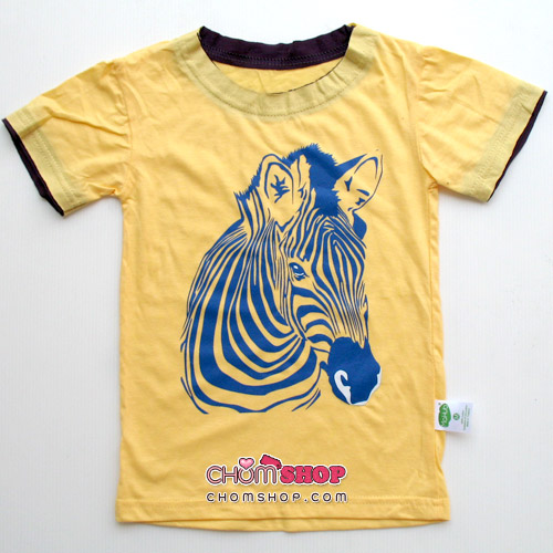 ไซส์ 2 ปี สีเหลืองอ่อน ลายม้าลาย M